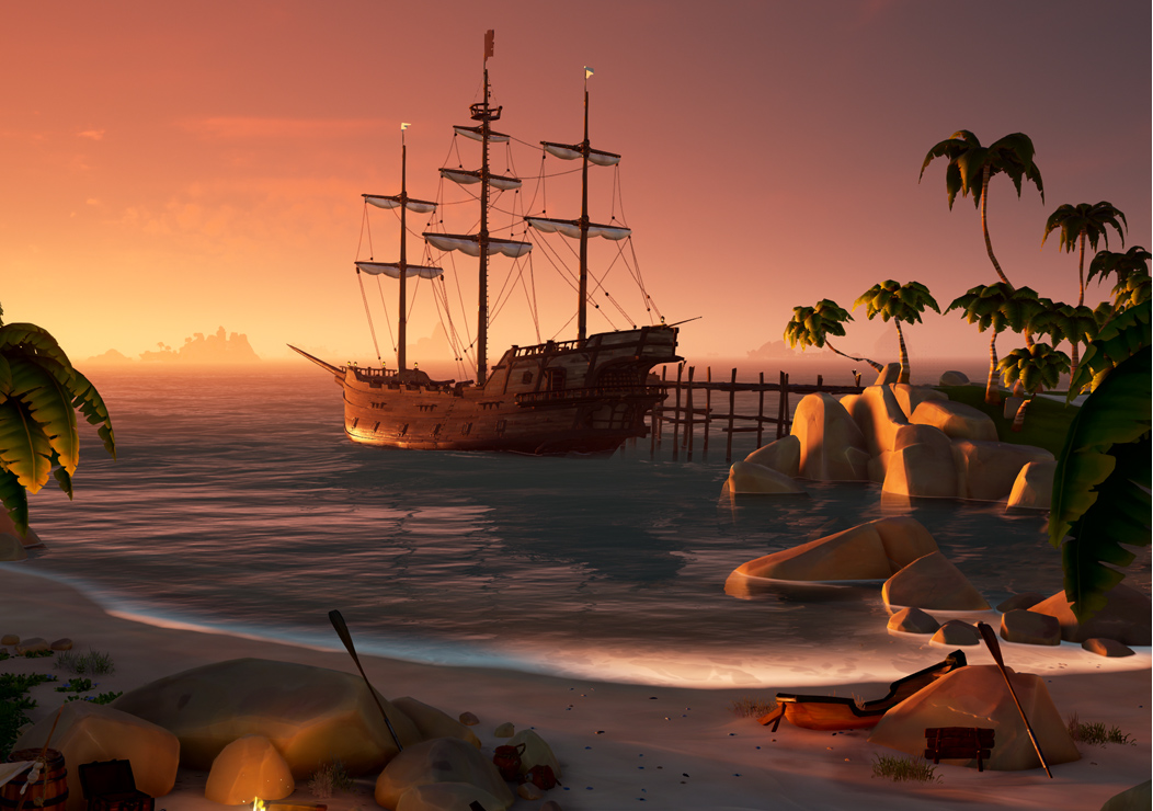 Playtesters For Sea Of Thieves Made Use Of Harpoons In Pulling Ships Up To The Mountainsides