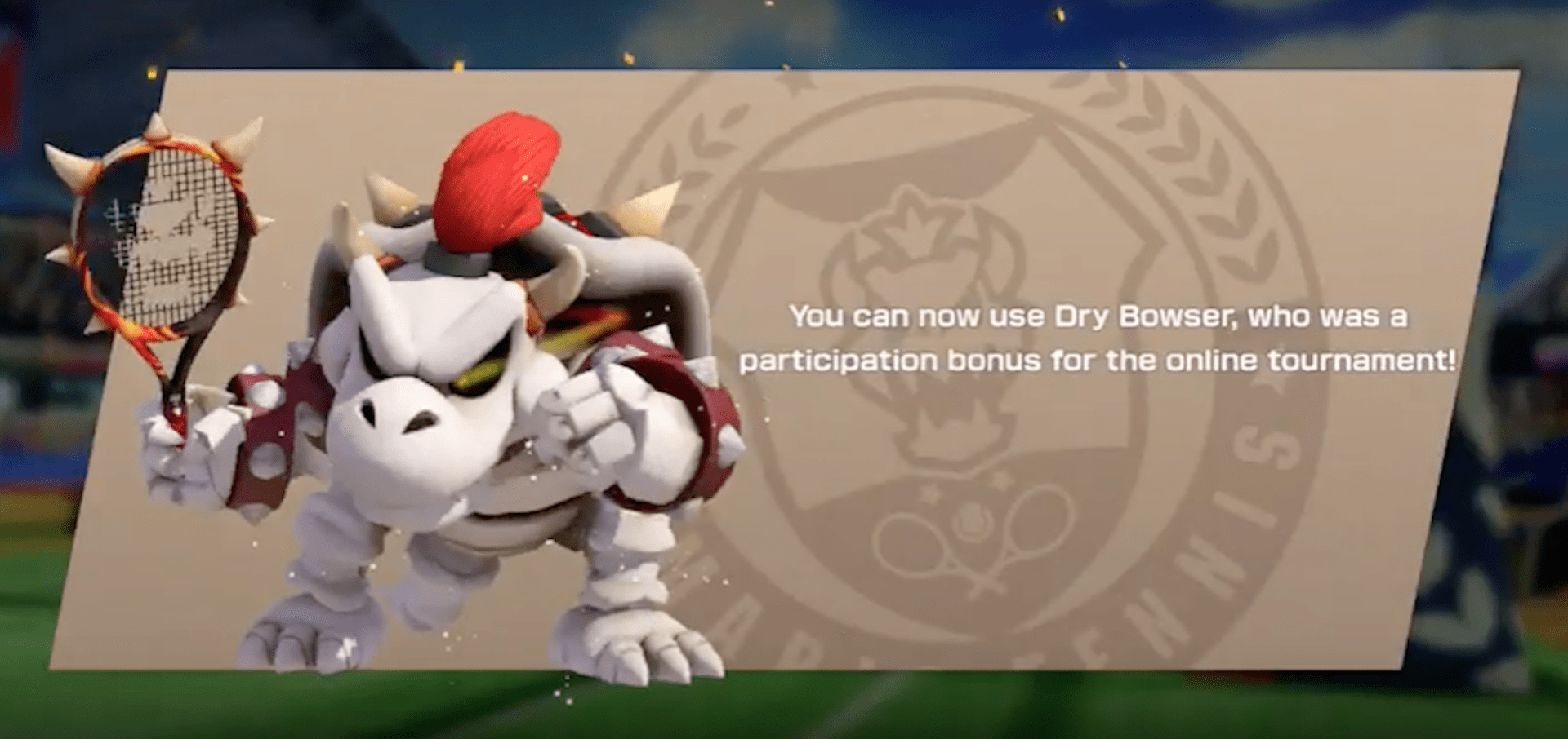 It’s A Service Ace! Dry Bowser Comes to Mario Tennis Aces in July This Year