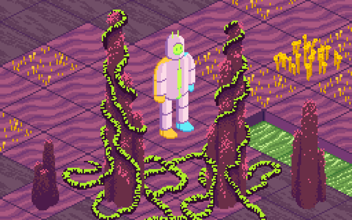 Introducing The Alien-World 2D Isometric Puzzle Game Xenopulse Inspired By An 80s Game