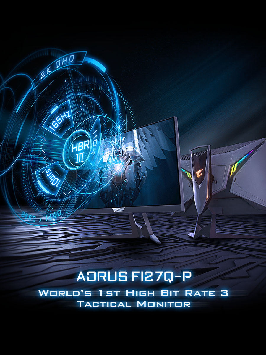 The Gigabyte Aorus FI27Q-P Is The World’s First High Bit Rate 3 Tactical Gaming Monitor