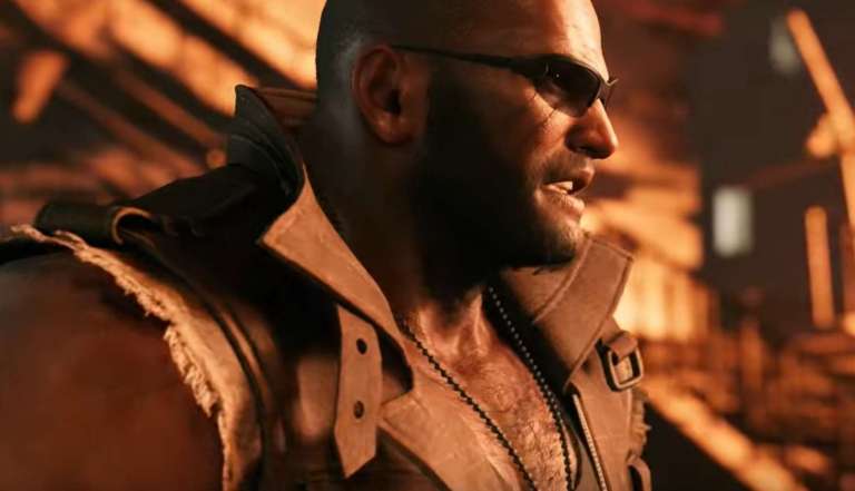 Barret Wallace, one of the main party Members in Final Fantasy VII Remake