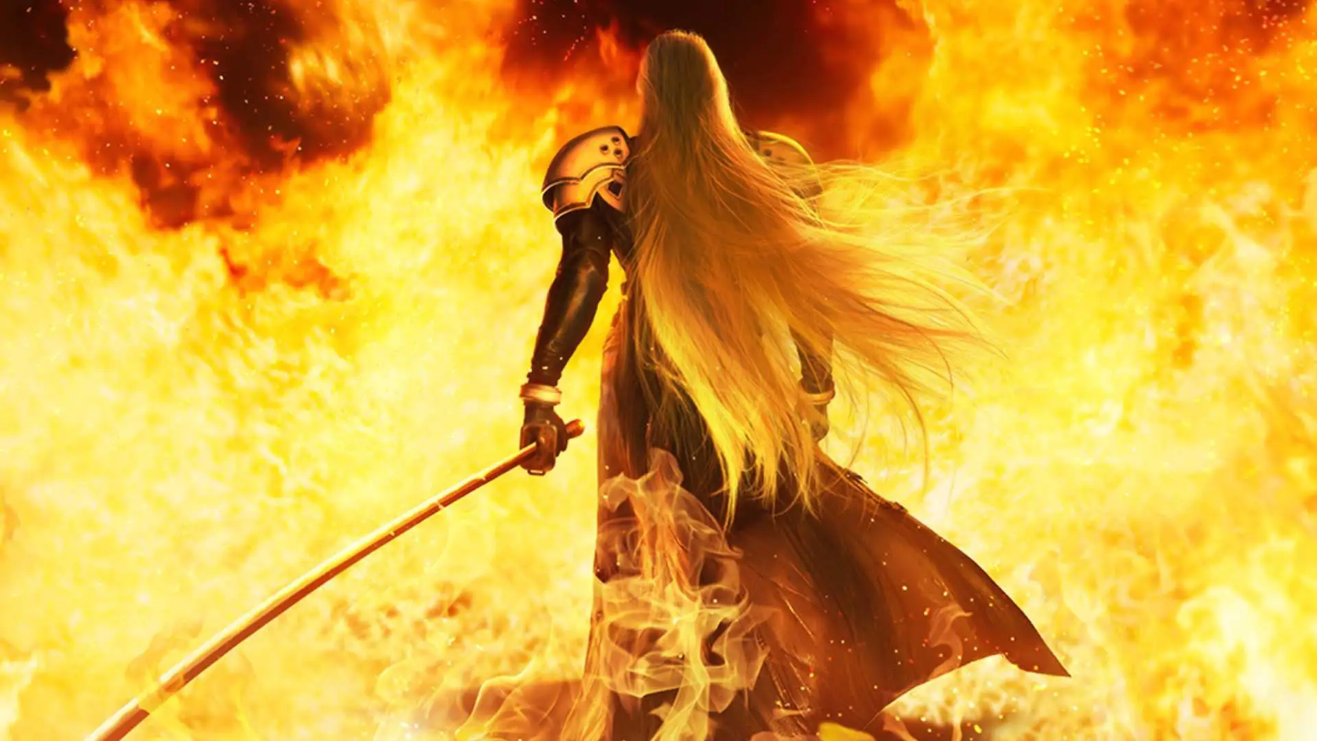 Sephiroth Standing in Flames