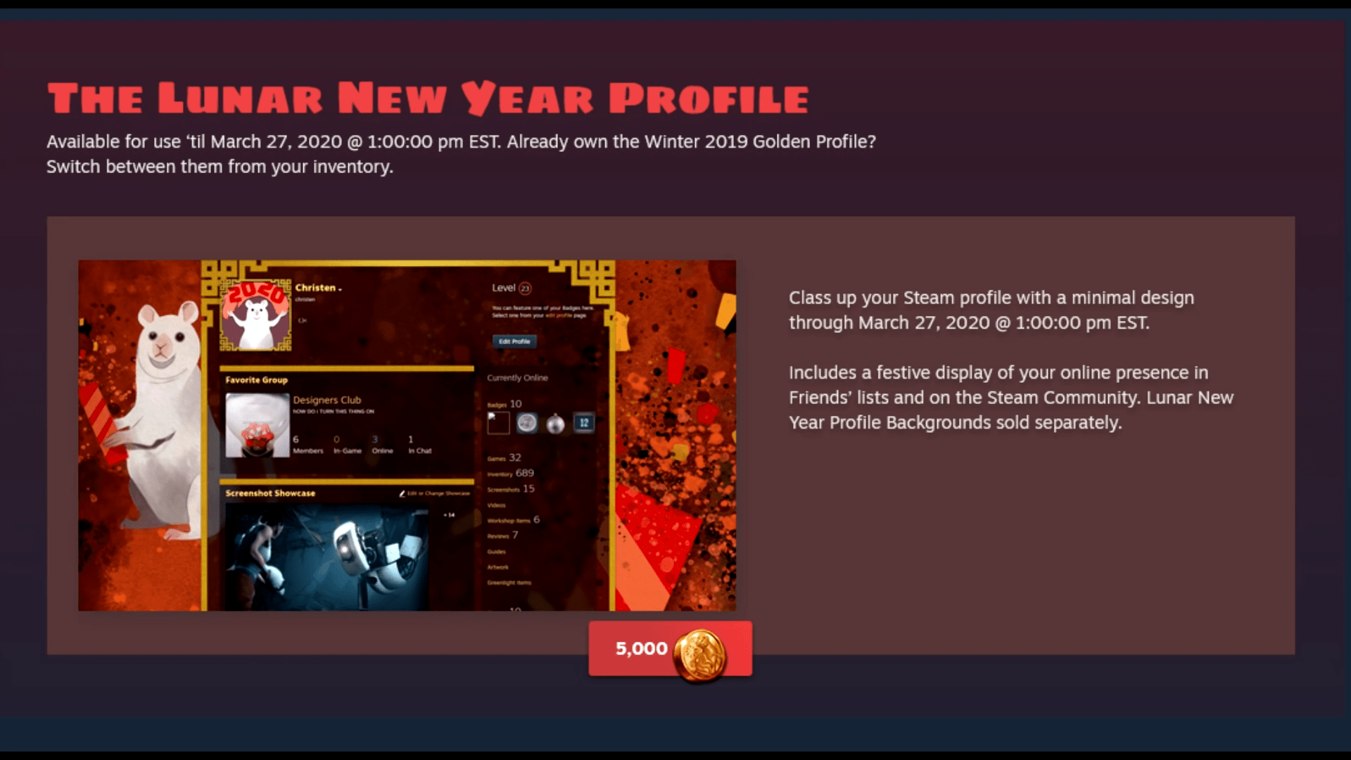 Steam’s Lunar New Year Sale Has Officially Begun, Bringing What Appears To Be An Event Standard
