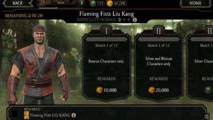 Flaming Fists Lui Kang Burns Players As They Fight Their Way Through His Weekly Towers In Mortal Kombat Mobile