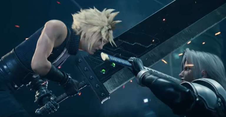 Cloud and Sephiroth clash in Final Fantasy VII Remake