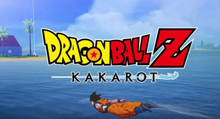 Goku flies toward Kame House in Dragon Ball Z Kakarot