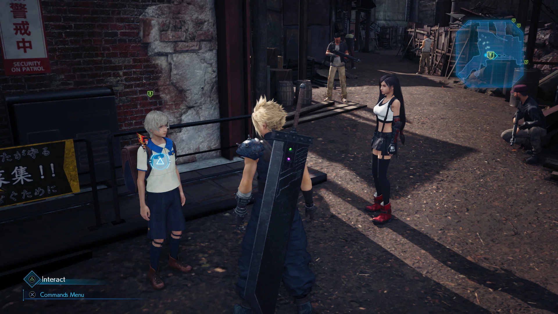 Chadley, a new character in Final Fantasy VII Remake chats with Cloud and Tifa