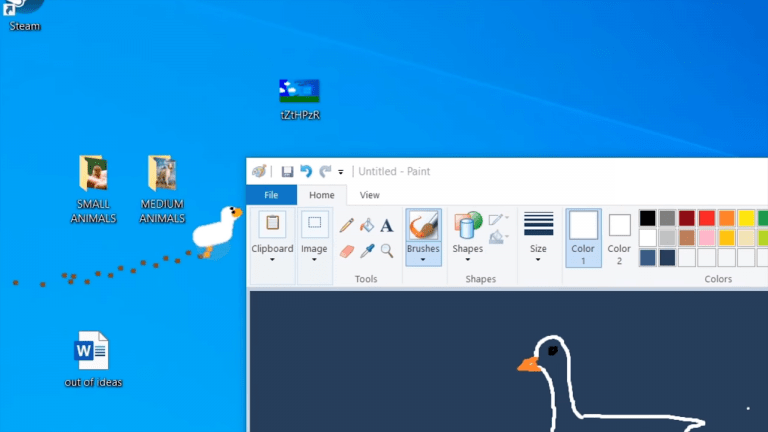 Watch Your Desktop Get Wrecked By The Star Of Untitled Goose Game With This New Windows App