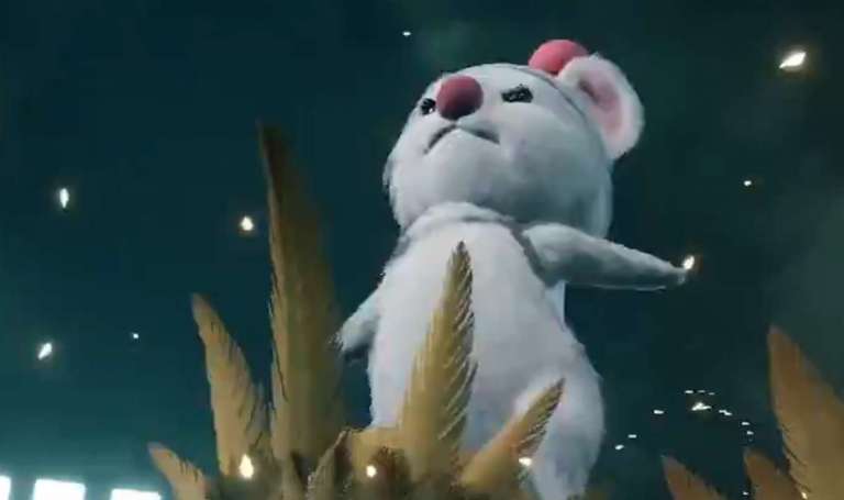 The Choco Mog Materia from Final Fantasy VII Remake in action