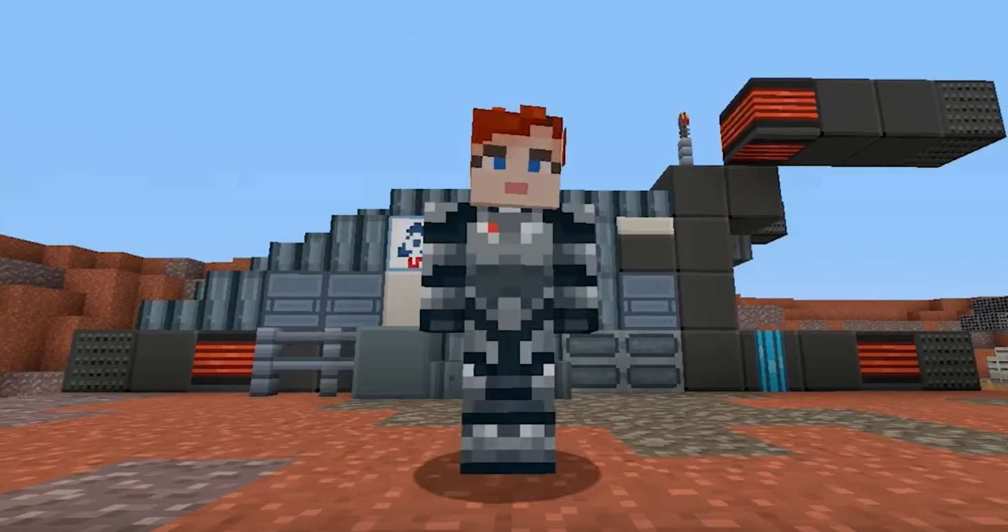 Minecraft’s Mass Effect Mash-Up Pack Brings Commander Shepard Onto The Nintendo Switch For The First Time