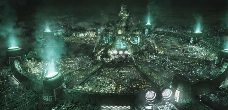 Midgar, the mega city that is the setting for Final Fantasy VII Remake