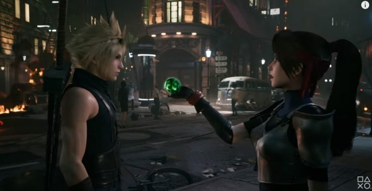 Jessie and Cloud in Final Fantasy 7 Remake