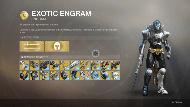 Destiny 2 Agent Of The Nine Exotic Weapon And Armor Inventory For May 1st Through May 5th