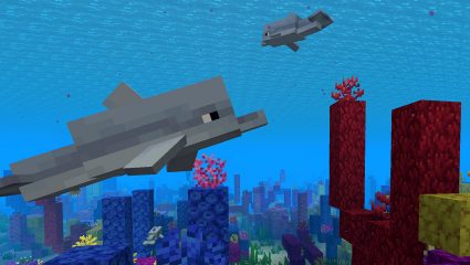 Minecraft's Dolphin may just be a perfect underwater friends.