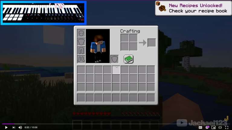Jachael123 Has Beat Minecraft Using A Piano Instead Of The Standard Mouse and Keyboard!