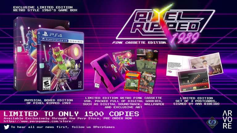 Pixel Ripped 1989 Gets Limited Edition Pink Cassette Physical PlayStation VR Edition On August 25