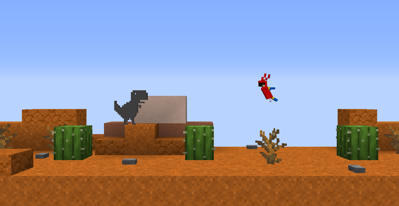 Minecraft Now Has The Famous Chrome Dino Game, Thanks To The Redditor, The_Terrain