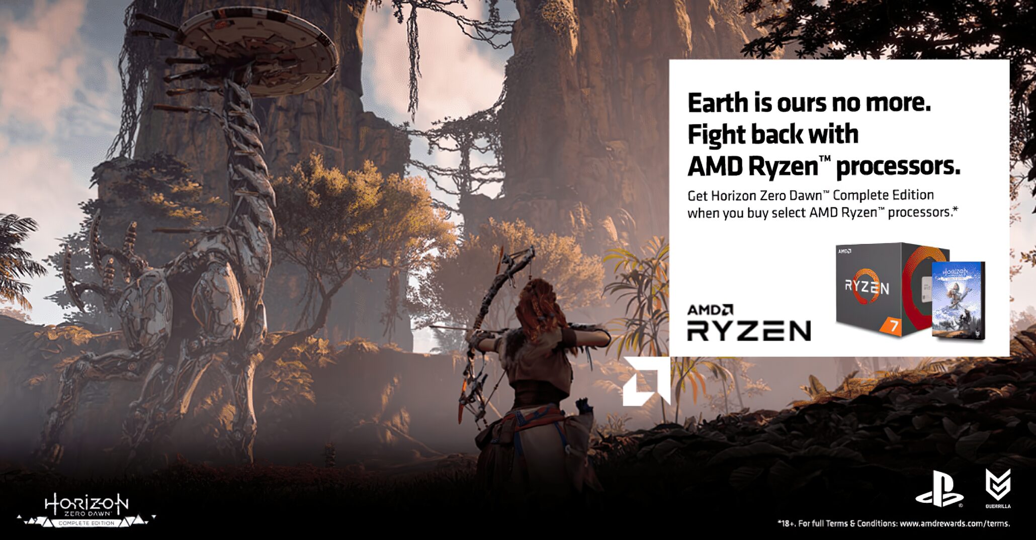 Horizon Zero Dawn PC Launched As The First Game To Be Optimized For The FidelityFX Single Pass Downsampler And Other Features