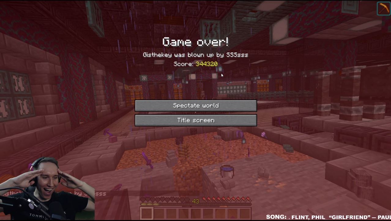 Minecraft Streamer, Gisthekey, Recently Died In His Hardcore World After 500 Hours!