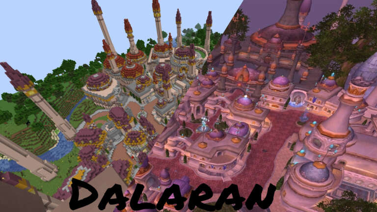 Redditor LapisBroSammy Has Recreated Dalaran In Survival Minecraft, Creating WoW In Minecraft