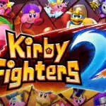 The title screen of Kirby Fighters 2