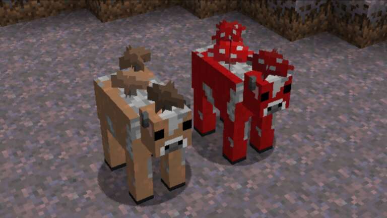 Minecraft Mobs Explored: Mooshroom, A Cow That Features Mushrooms On It's Back But Still Has Milk To Give