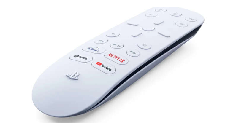 The media remote control for the PlayStation 5