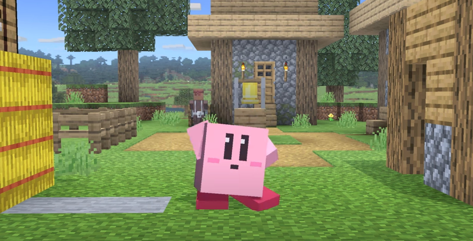 Kirby Will Turn Into A Block If He Inhales Steve Or Alex From Minecraft In Super Smash Bros. Ultimate DLC