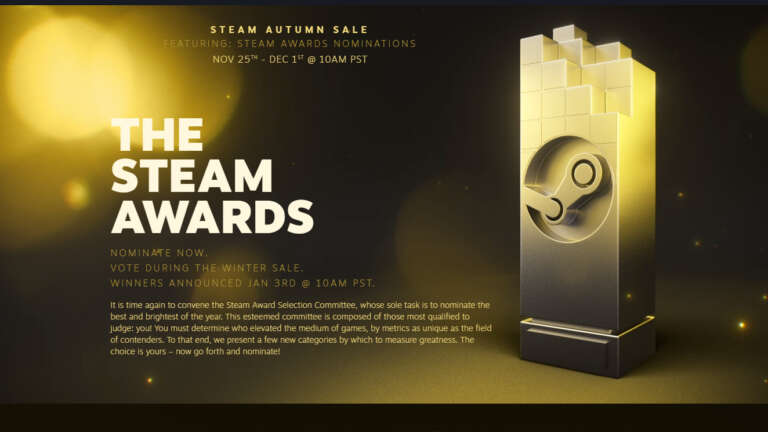 The 2020 Steam Awards Are Ready For Their Nomination With The Autumn Steam Sale