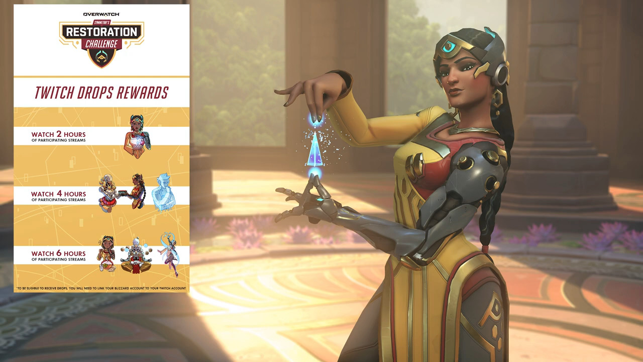 Symmetra Restoration Challenge Event Now Live – New Event Offers Cosmetic Rewards For Gameplay And Watching Streams