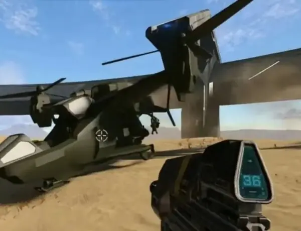 The UH-144 Falcon Rotor Copter That Might Be In Halo Infinite Is Depicted In The Most Recent Leak As An Unfinished Model