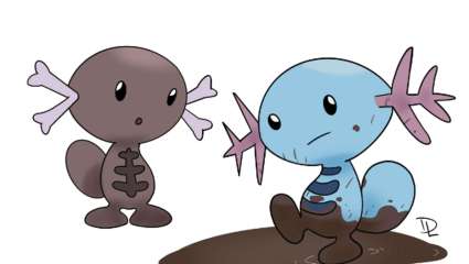An Intriguing Work Of Artwork Depicting Wooper And The Paldean Wooper, Who Was First Seen In The Most Promo Trailer, Has Been Shared By A Talented Pokemon Enthusiast