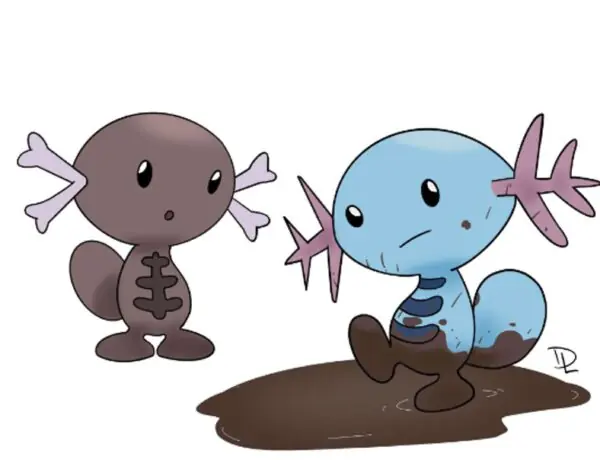 An Intriguing Work Of Artwork Depicting Wooper And The Paldean Wooper, Who Was First Seen In The Most Promo Trailer, Has Been Shared By A Talented Pokemon Enthusiast