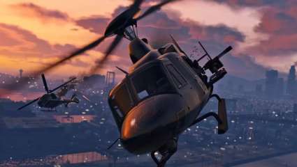 The Car Surprises A GTA Grand Theft Auto Online Player By Promptly Taking Out A Nearby Bounty Target As Soon As They Step Out Of Their Chopper
