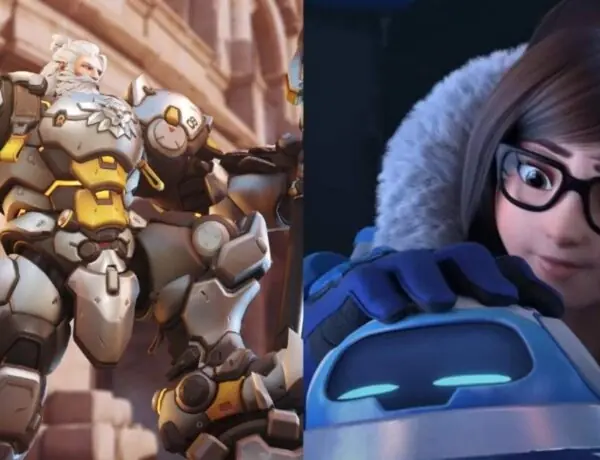 An Overwatch Match On The Hanamura Map Has A Player Demonstrating Mei And Reinhardt's Potent On-The-Field Duo