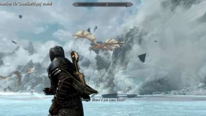 Dragons In The Elder Scrolls 5: Skyrim Are Impressive, But The Game's Infamous Bugs Are Just As Memorable