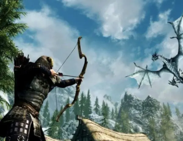 After Being Thrown Back By An Enemy Strike, A Skyrim Player Finds Themselves Trapped In A Fireplace