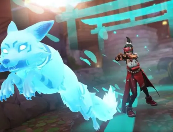 In The Clip From Overwatch 2, There Is A New Hero, Kiriko Use Her Kitsune Rush Ability Alongside Zenyatta's Primary Fire