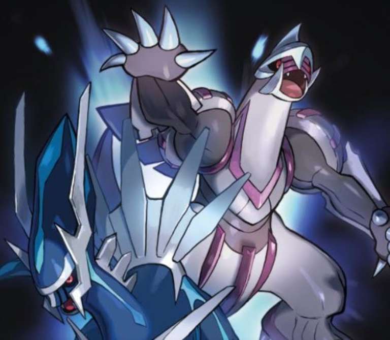 Recently, Fan Art Has Portrayed Dialga And Palkia, Two Of Sinnoh's Legendary Pokémon, As Two Dinosaurs Engaged In A Massive Battle