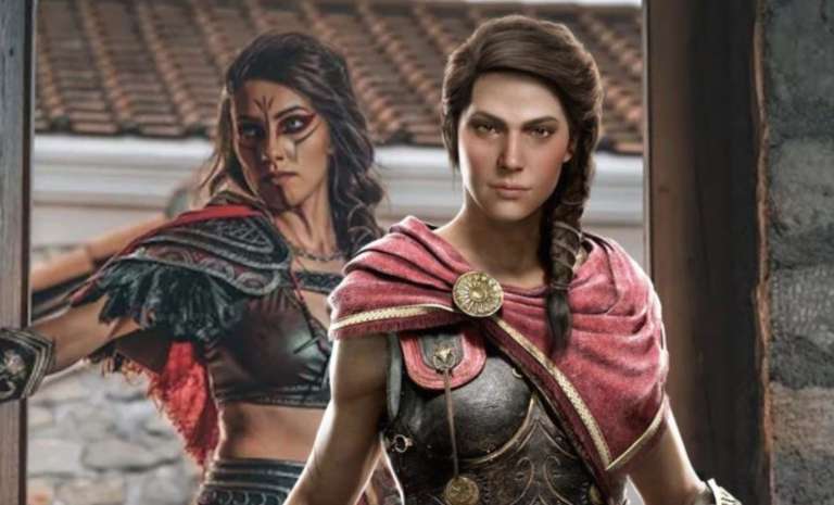 That Kassandra Costume From Assassin's Creed Odyssey Looks Fantastic. It Captures The Essence Of The Spartan Warrior Down To The Face Paint And Renegade Armor