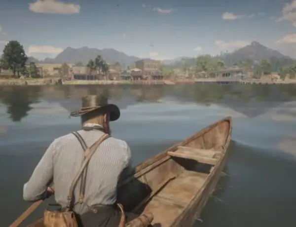 In Red Dead Redemption 2, You Get Nervous When A Bear Swims Across The Lake To Meet You