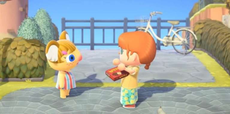 A Player Of Animal Crossing: New Horizons Decided To Re-Create The Dinosaur Car Driven By Fred And Wilma Flintstone In The Game