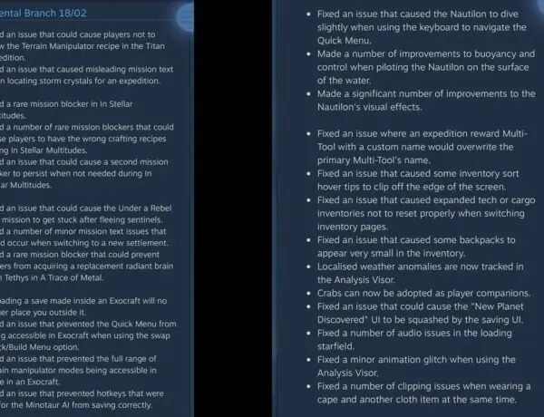 Exciting Updates and Fixes Coming to No Man's Sky