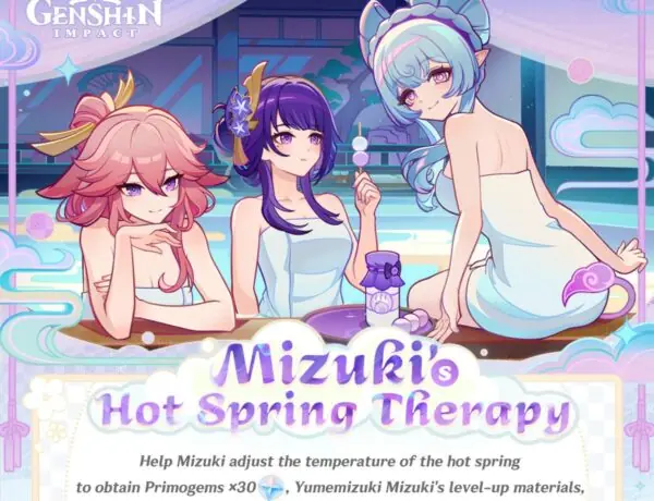 Mizuki's Hot Spring Therapy: A Relaxing Event for Genshin Impact Fans