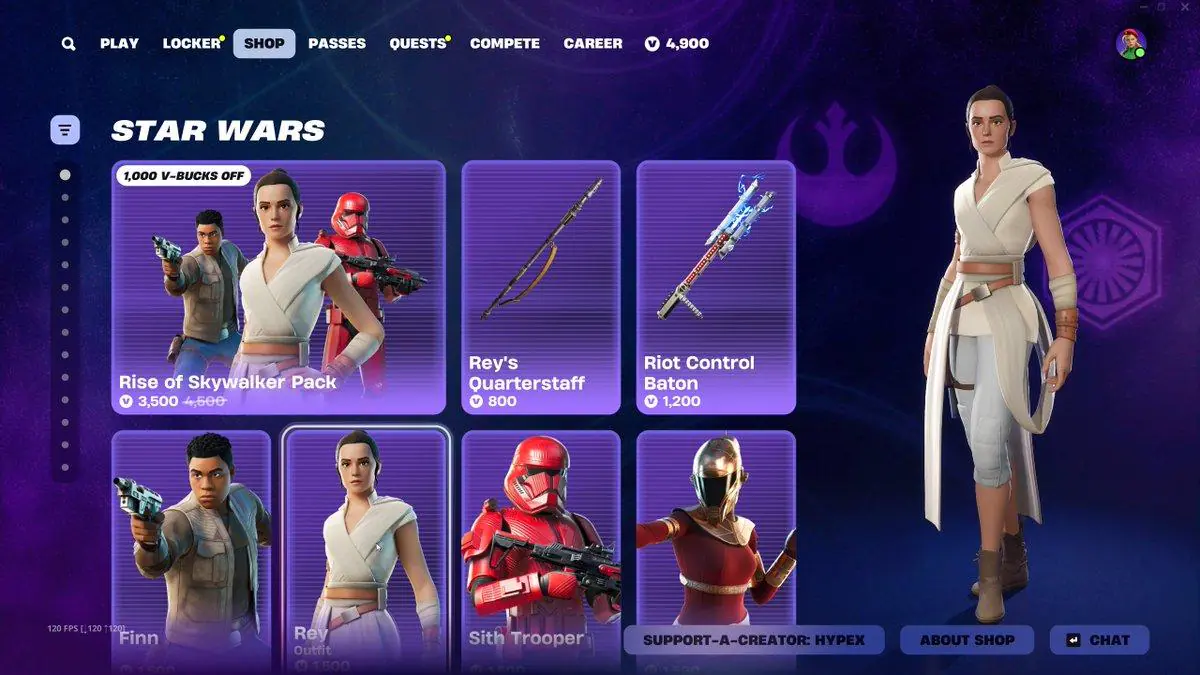Fortnite Item Shop Update: Star Wars Returns, New Emotes, and Missing Kylo Ren Drama