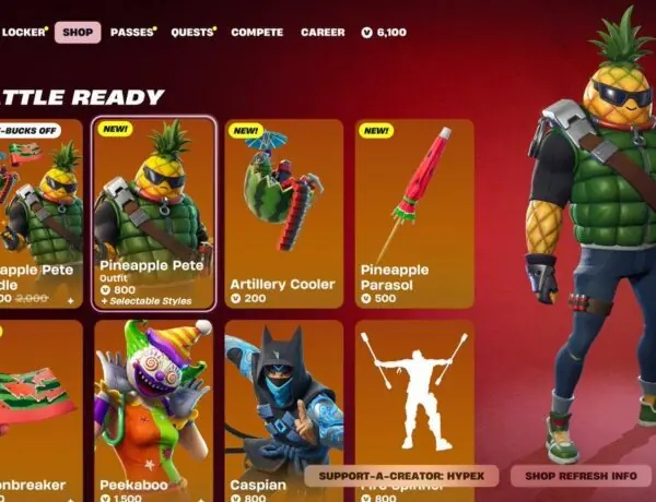 Fortnite's Shop Update Brings Pineapple Skin, Darth Maul, and Fire Emote Back