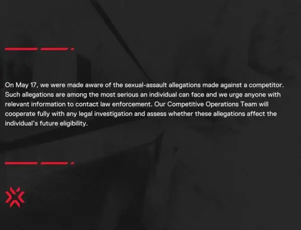 Riot Games Faces Backlash Over Handling of Valorant Pro Allegations