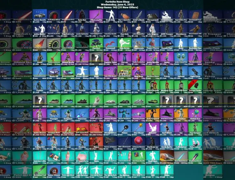Fortnite Item Shop Update June 4: Cybertruck, Sweat Tabs, and Missing Street Fighter Skins