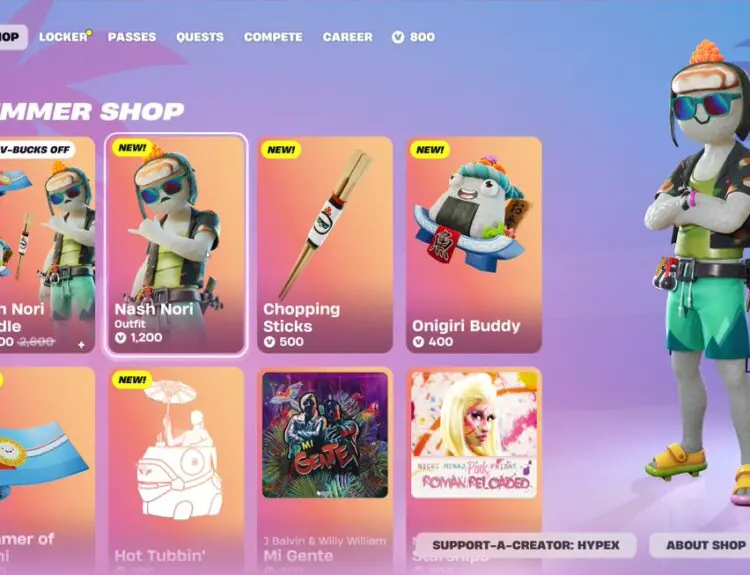 Fortnite's New Sushi Skin Has Players Going Wild