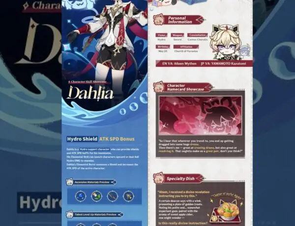 Genshin Impact Introduces Dahlia, the Church of Favonius' Anemo Deacon